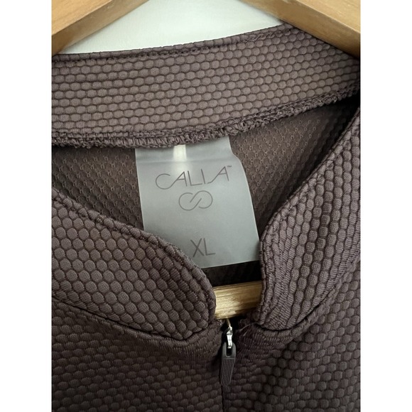 CALIA By Carrie Renew Texture Cap Sleeve Zip  Women's Top XL  Athleisure Golf - Picture 2 of 7